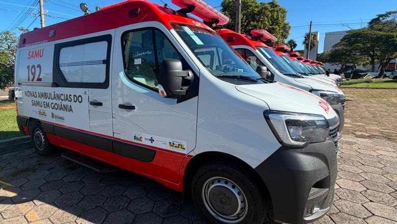 Sete novas ambulâncias chegam ao SAMU de Goiânia; gestão aponta alta de 30% nos atendimentos