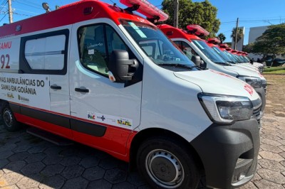 Sete novas ambulâncias chegam ao SAMU de Goiânia; gestão aponta alta de 30% nos atendimentos