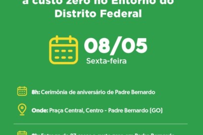 Daniel Vilela entrega 67 casas a custo zero no Entorno do DF nesta sexta; veja locais e horários