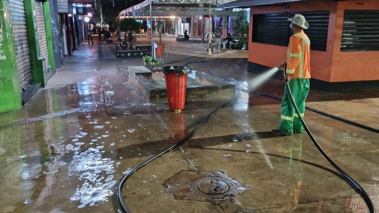 Antes e depois da festa: Rua do Lazer terá lavagem programada às sextas e segundas