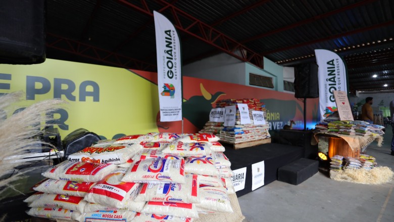 Ingresso solidário na 79ª Exposição Agropecuária de Goiânia gera mais de 80 toneladas de alimentos