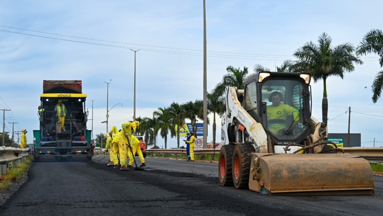 GO-060 tem bloqueio de 12 dias no sentido Trindade; obras chegam a 72% e pista de romeiros é restaurada