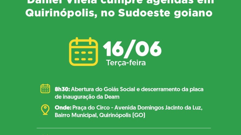 Quirinópolis recebe 153 vagas, nova Deam e mais de R$ 3 milhões em crédito em agenda de Daniel Vilela