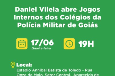 Daniel Vilela abre Jogos da PM de Goiás em Aparecida; 1,5 mil estudantes entram em ação nesta quarta (17/6)