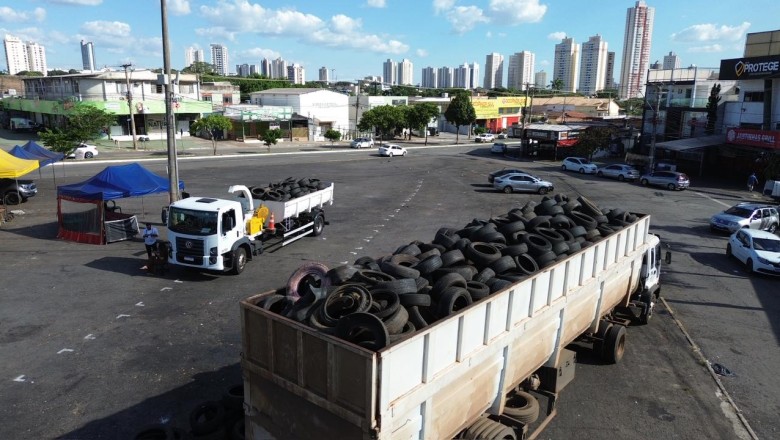 Dias D em Goiânia já destinam mais de 140 toneladas de pneus à logística reversa; veja onde descartar