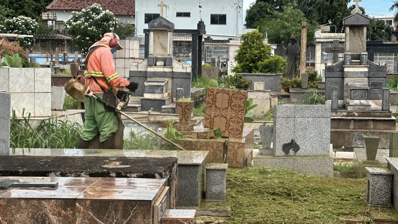 Após chuvas, Comurg inicia mutirão no Cemitério Parque; Vale da Paz é o próximo