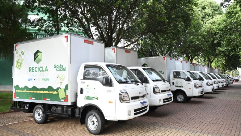 Recicla Goiás recebe 10 caminhões e chega a 29 em operação; investimento soma R$ 6,5 milhões