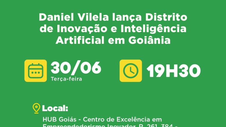 Lançamento hoje: Distrito de IA em Goiânia prevê R$ 300 milhões e 1,4 mil empregos