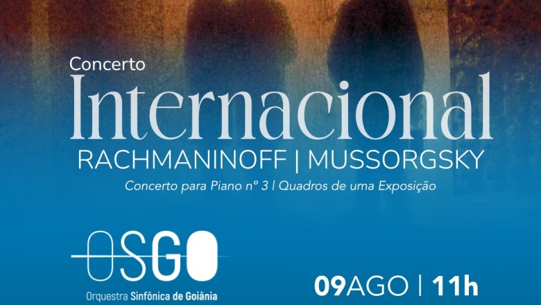 Rachmaninoff nº 3 gratuito em Goiânia neste domingo (9/8); ‘Quadros de uma Exposição’ completa o programa