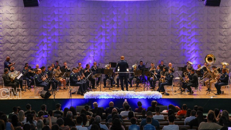 Banda da GCM de Goiânia celebra 20 anos com concerto que reuniu clássicos, homenagens e atrações infantis