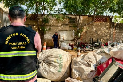 Fiscalização embarga recicladora no Setor Central de Goiânia após identificar irregularidades