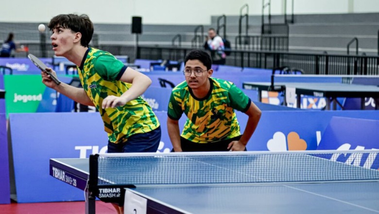 Dupla de Goiás sobe ao pódio no tênis de mesa dos Jogos da Juventude 2026