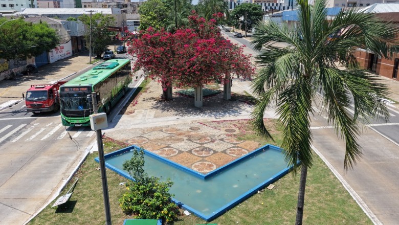 Centro de Goiânia ganha 15 mil flores, novas árvores e fontes restauradas antes do aniversário da cidade