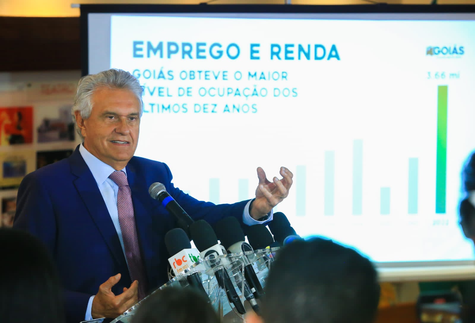 “Salvamos vidas e não erramos no diagnóstico”, diz Caiado ao apresentar crescimento histórico do PIB